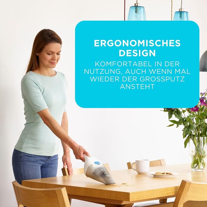 Kompakter Handstaubsauger - beutellos - 31% Rabatt - Weiß