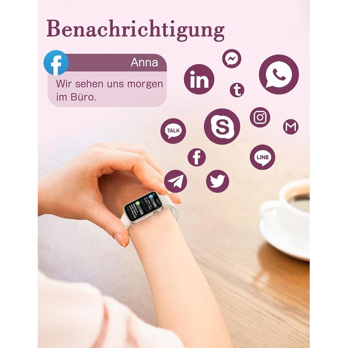 Elegante Smartwatch für Damen in Starlight Gold - 30% Rabatt