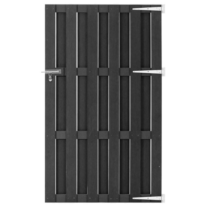 Gartentor 100x180 cm aus WPC in Grau - 38% Rabatt