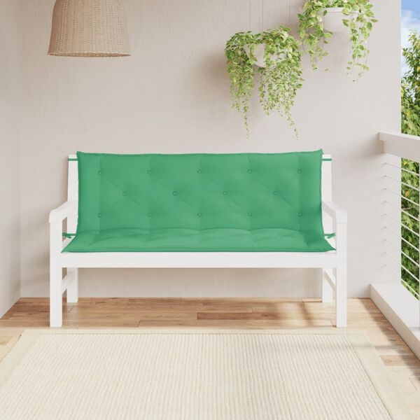 Gartenbankkissen 2er Set 150x50x7 cm Grün - 31% Rabatt