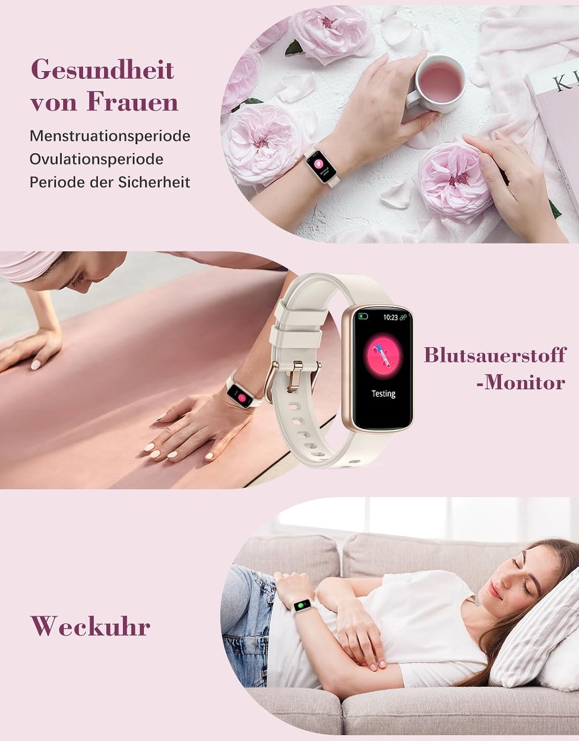 Elegante Damen Smartwatch, Starlight Gold - 30% Rabatt