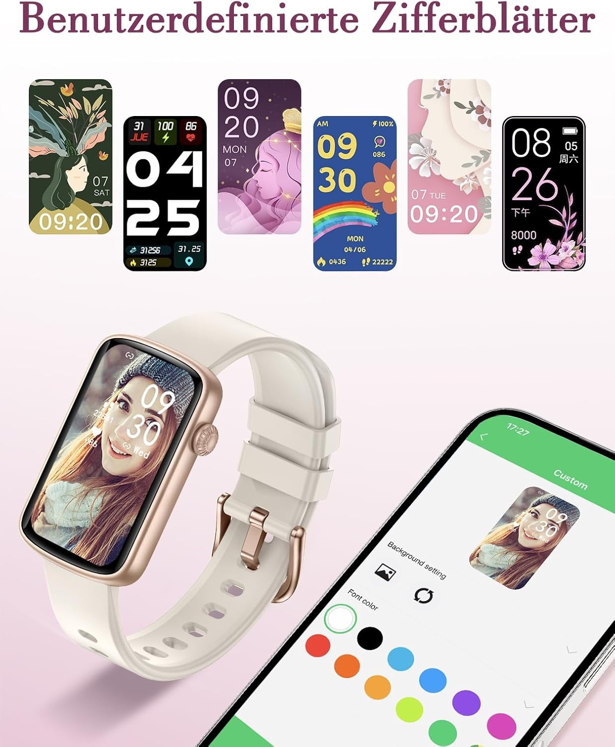 Elegante Damen Smartwatch, Starlight Gold - 30% Rabatt