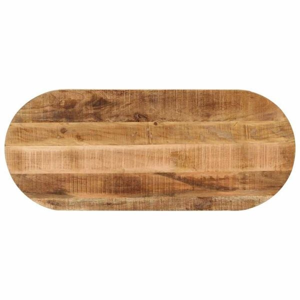 Tischplatte oval 140x60x2,5 cm aus massivem Mangoholz - 34% Rabatt