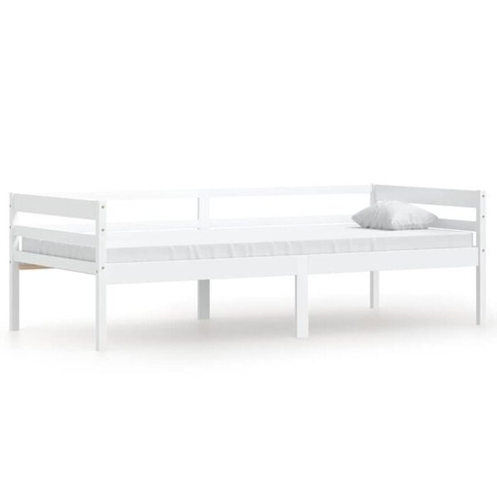 Vidaxl Massivholzbett Kiefer 90x200 cm Weiß - 34% Rabatt