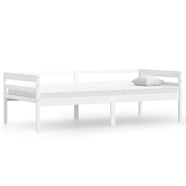 Vidaxl Massivholzbett Kiefer 90x200 cm Weiß - 34% Rabatt