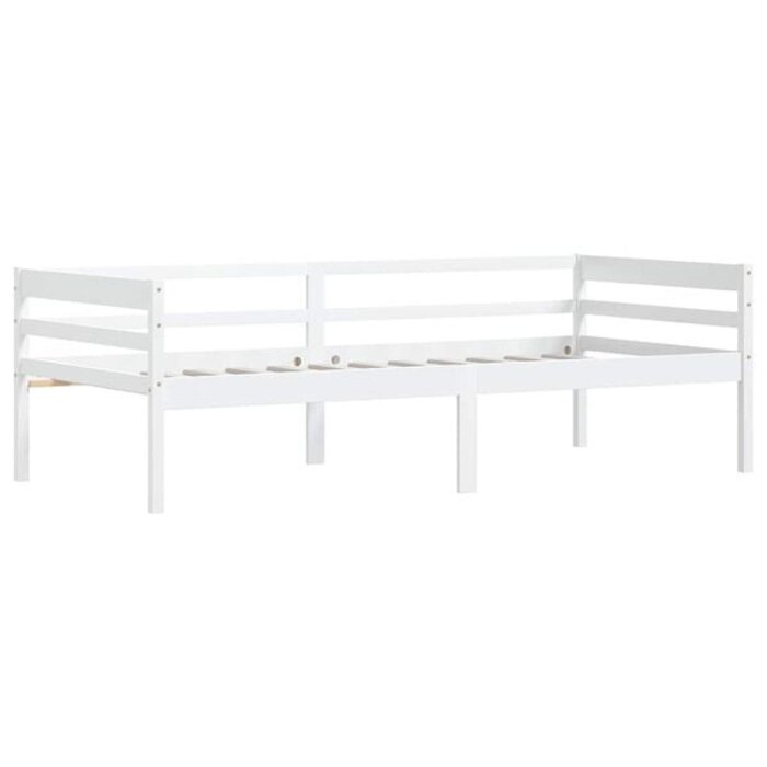 Vidaxl Massivholzbett Kiefer 90x200 cm Weiß - 34% Rabatt