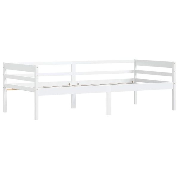 Vidaxl Massivholzbett Kiefer 90x200 cm Weiß - 34% Rabatt