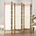6-teilige Spanische Wand 240x180 cm Bambus/Stoff Cremeweiß - 35% Rabatt