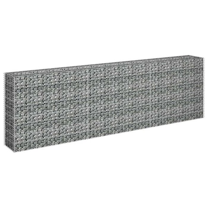 Gabionen-Hochbeet 270x30x90 cm - Verzinkter Stahl - 35% Rabatt
