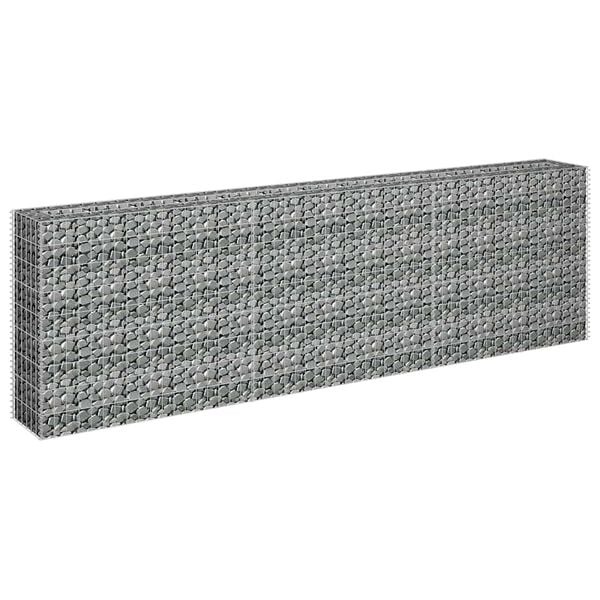Gabionen-Hochbeet 270x30x90 cm - Verzinkter Stahl - 35% Rabatt