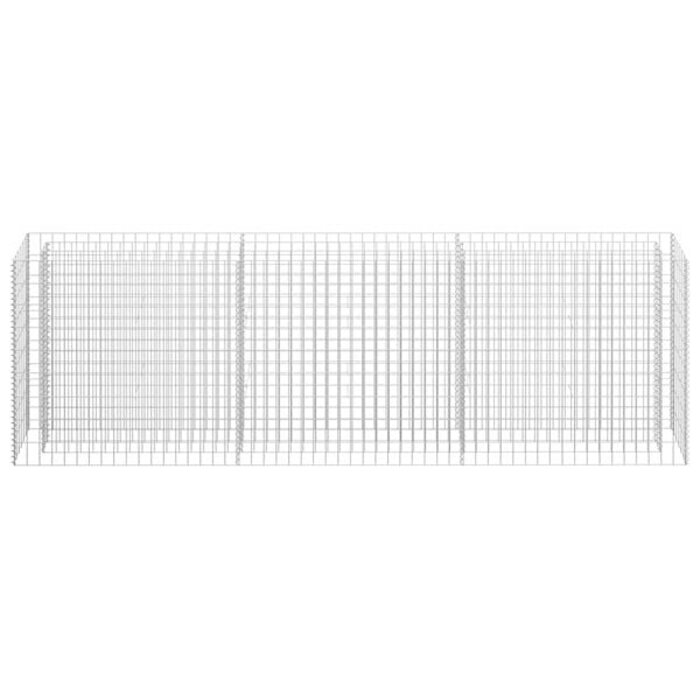 Gabionen-Hochbeet 270x30x90 cm - Verzinkter Stahl - 35% Rabatt