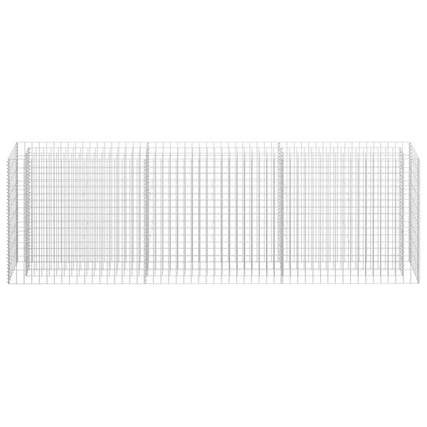 Gabionen-Hochbeet 270x30x90 cm - Verzinkter Stahl - 35% Rabatt