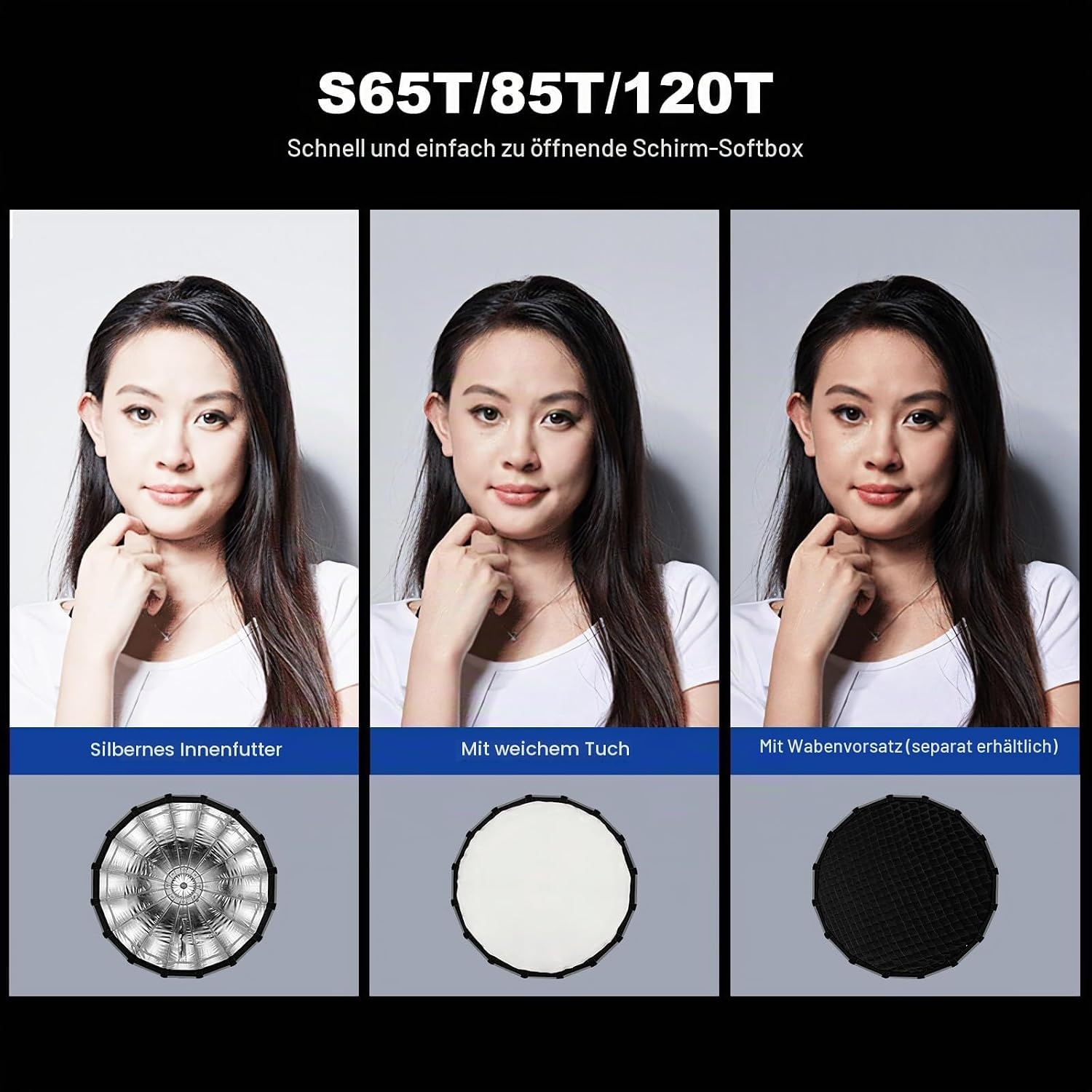 Parabol-Softbox 85cm Bowens-Anschluss - 34% Rabatt