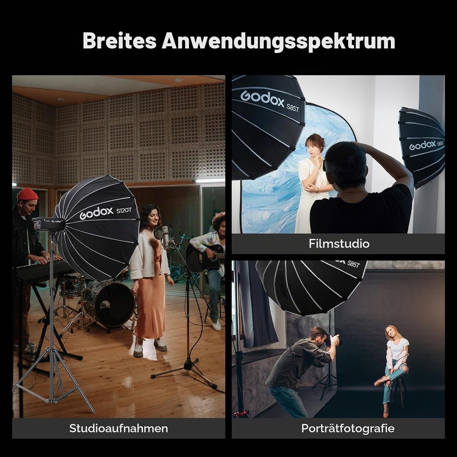 Parabol-Softbox 85cm Bowens-Anschluss - 34% Rabatt