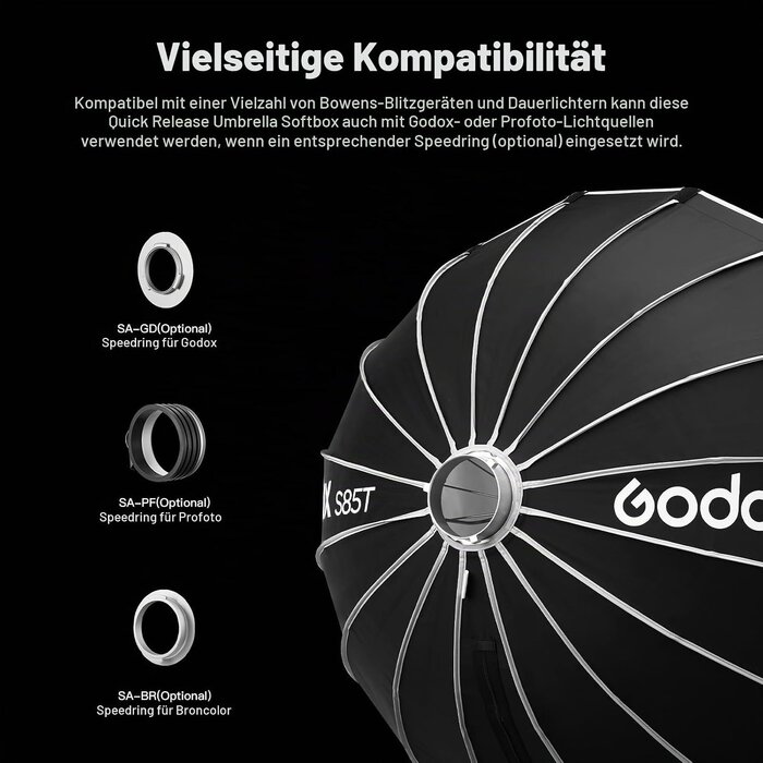 Parabol-Softbox 85cm Bowens-Anschluss - 34% Rabatt
