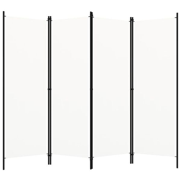 Raumteiler mit 4 Paneelen 200x180 cm Weiß - 32% Rabatt