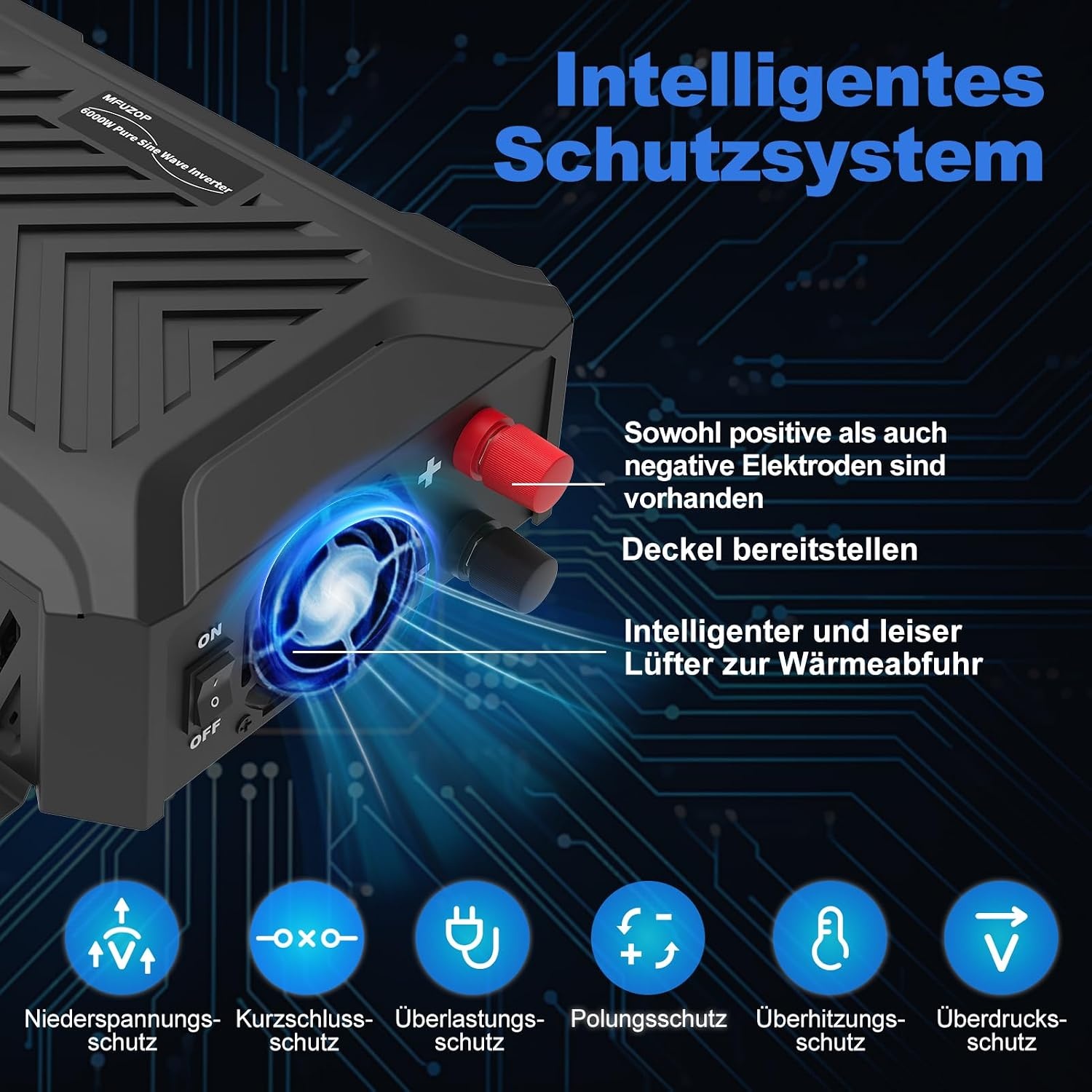 Reiner Sinus Wechselrichter 3000W für 48V/60V/72V - 34% Rabatt