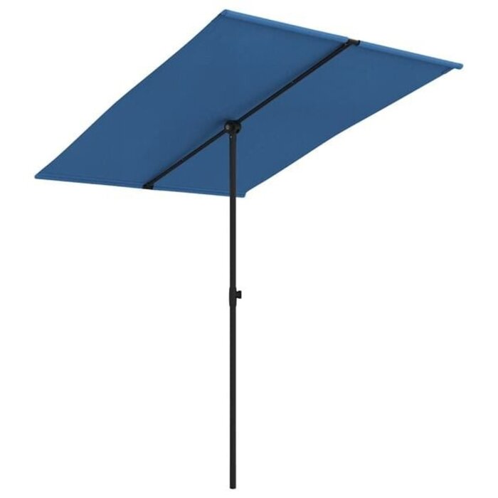 Sonnenschirm 200 x 150 cm Azurblau Aluminium - 32% Rabatt