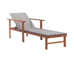 Vidaxl Sonnenliege aus Poly-Rattan und Akazienholz - 46% Rabatt