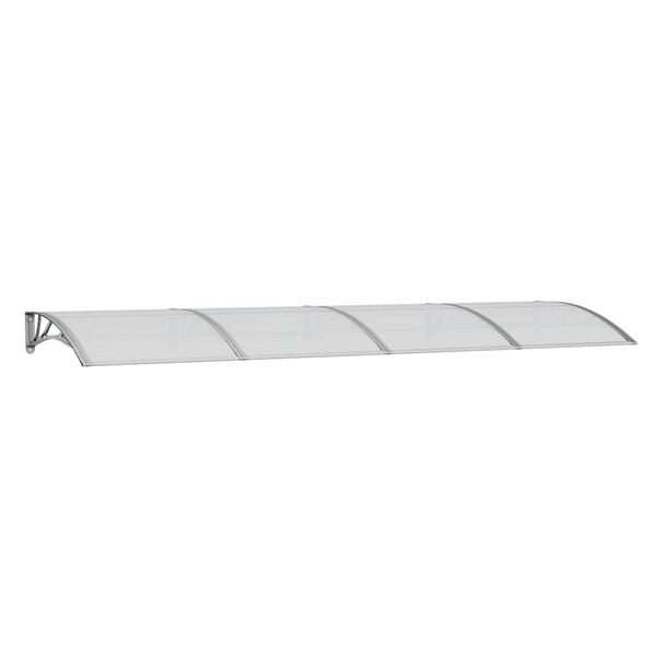 Türvordach 350x100 cm Polycarbonat Grau - 39% Rabatt