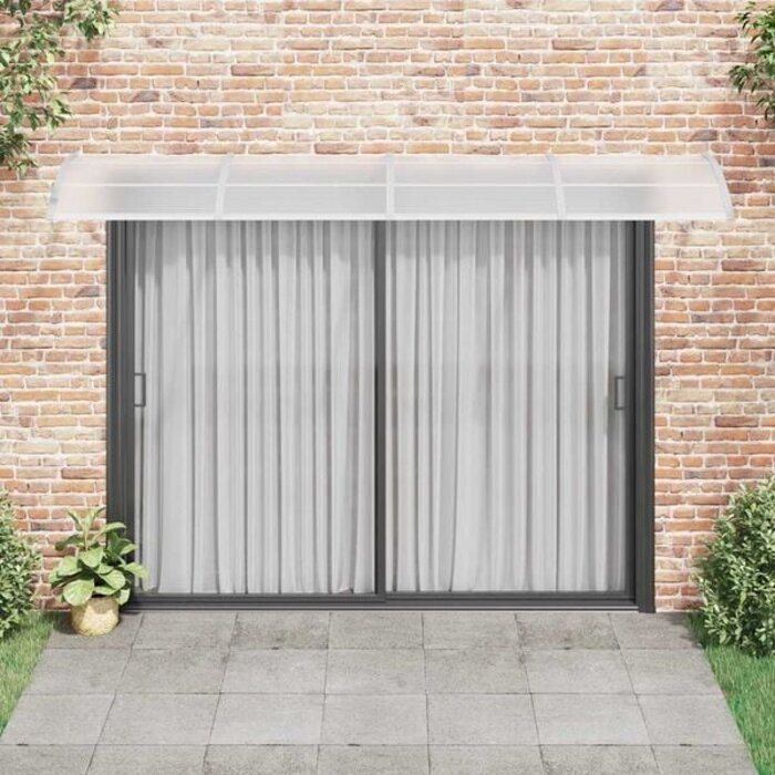 Türvordach 350x100 cm Polycarbonat Grau - 39% Rabatt