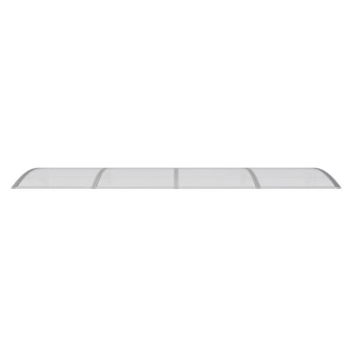 Türvordach 350x100 cm Polycarbonat Grau - 39% Rabatt