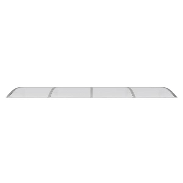 Türvordach 350x100 cm Polycarbonat Grau - 39% Rabatt
