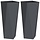 Stahl Pflanzkübel 2er-Set 30x30x75 cm Anthrazit - 34% Rabatt