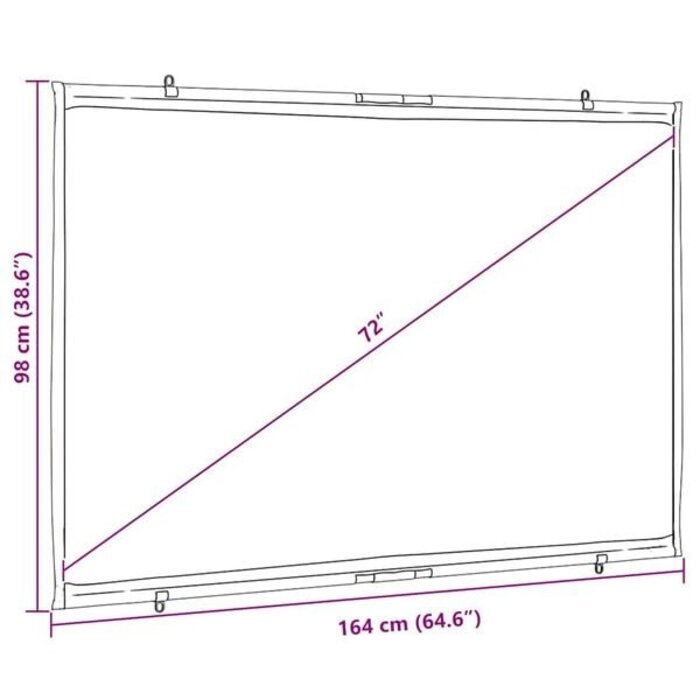 Vidaxl Wand-Projektionsleinwand 72 Zoll 16:9 - 32% Rabatt