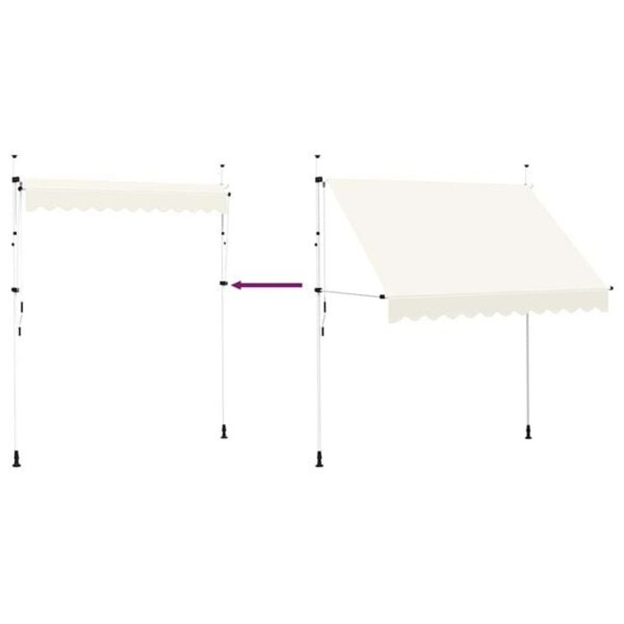 Manuelle Markise 250 cm Creme - 34% Rabatt - Ausgepackt