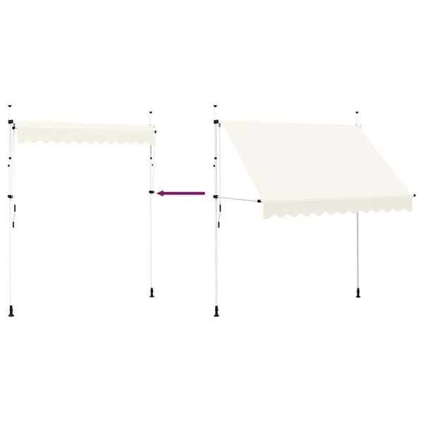 Manuelle Markise 250 cm Creme - 34% Rabatt - Ausgepackt