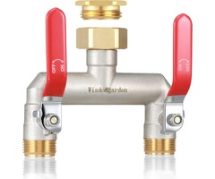 2-Wege Wasserverteiler aus Messing, 1 Zoll & 3/4 Zoll Adapter - 42% Rabatt