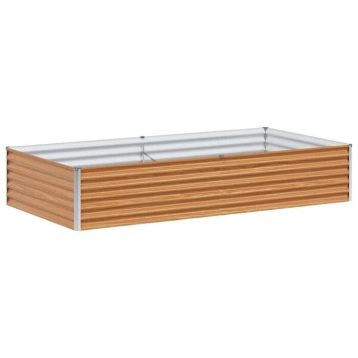 Hochbeet verzinkter Stahl 195x100x36 cm Hellbraun - 33% Rabatt