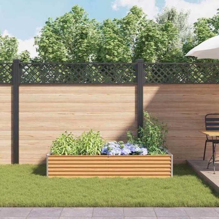 Hochbeet verzinkter Stahl 195x100x36 cm Hellbraun - 33% Rabatt