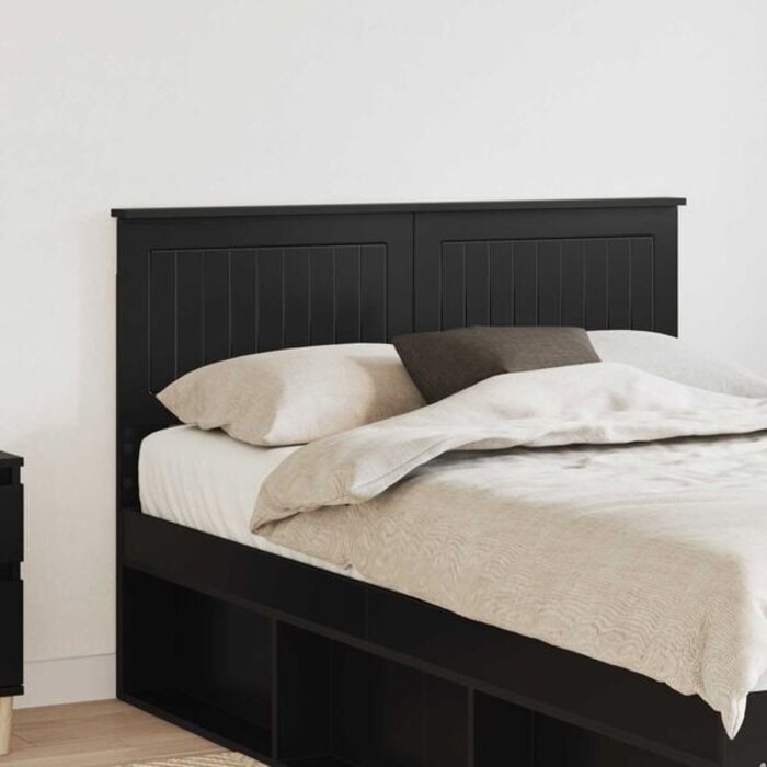Modernes Kopfteil Schwarz Eiche 123 x 90 cm - 33% Rabatt