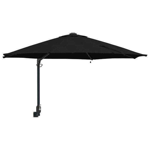 Garten-Ampelschirm mit LED 248x248cm Schwarz - 34% Rabatt