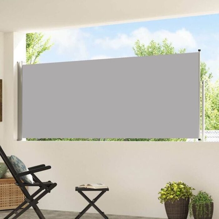 Ausziehbare Seitenmarkise 120x500 cm Grau - 34% Rabatt