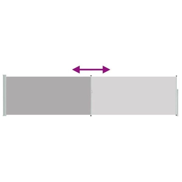 Ausziehbare Seitenmarkise 120x500 cm Grau - 34% Rabatt