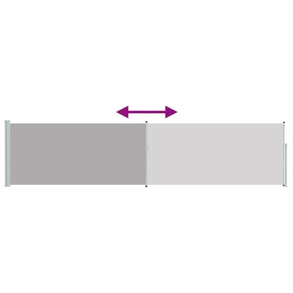 Ausziehbare Seitenmarkise 120x500 cm Grau - 34% Rabatt