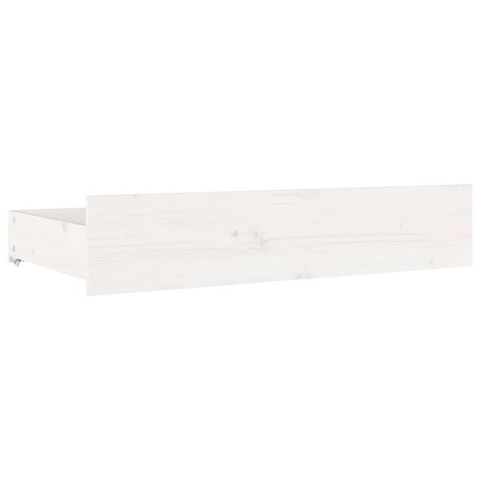 4er-Set Bettkasten Kiefer massiv Weiß 95x57x18 cm - 34% Rabatt