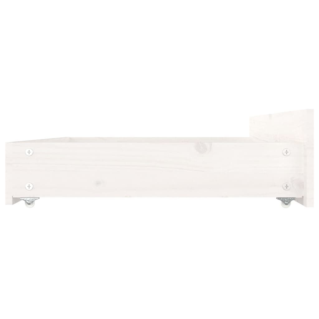 4er-Set Bettkasten Kiefer massiv Weiß 95x57x18 cm - 34% Rabatt