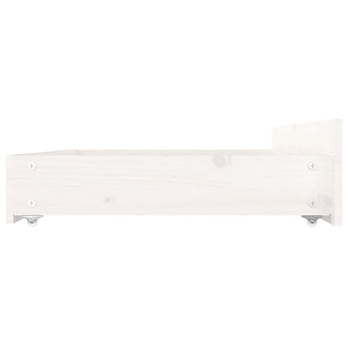 4er-Set Bettkasten Kiefer massiv Weiß 95x57x18 cm - 34% Rabatt