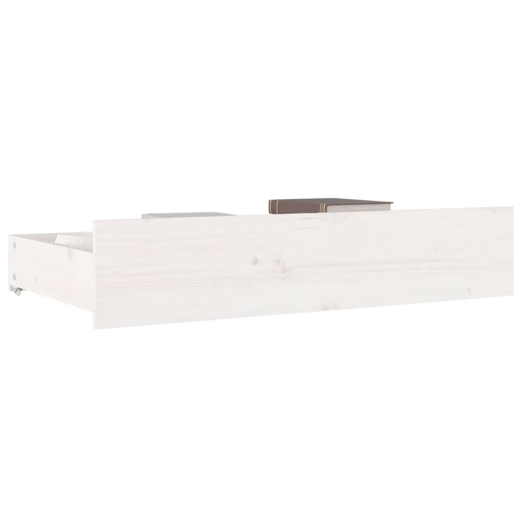 4er-Set Bettkasten Kiefer massiv Weiß 95x57x18 cm - 34% Rabatt