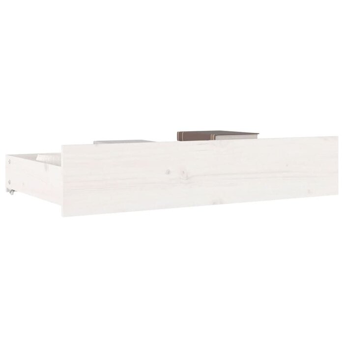 4er-Set Bettkasten Kiefer massiv Weiß 95x57x18 cm - 34% Rabatt