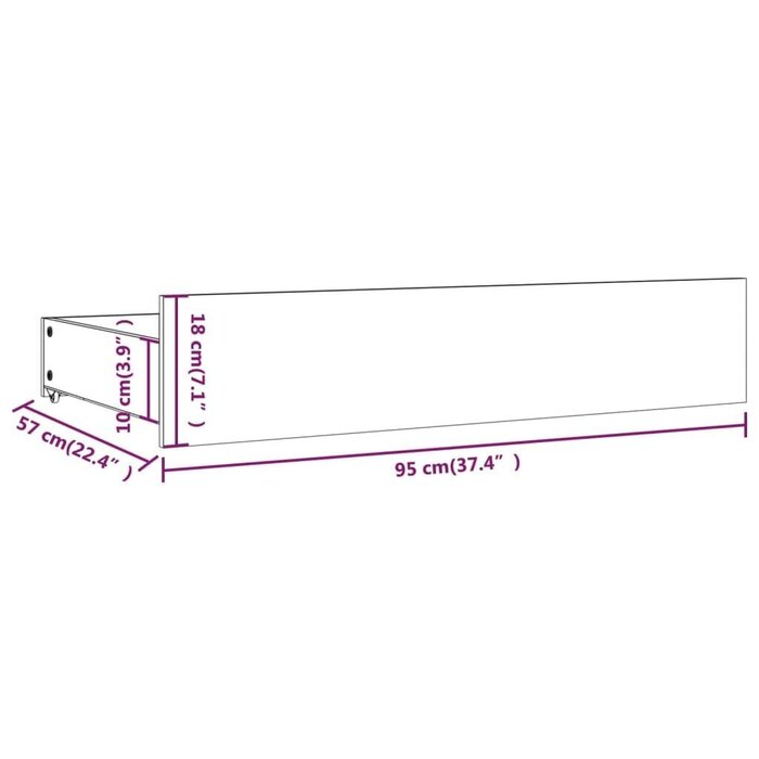 4er-Set Bettkasten Kiefer massiv Weiß 95x57x18 cm - 34% Rabatt