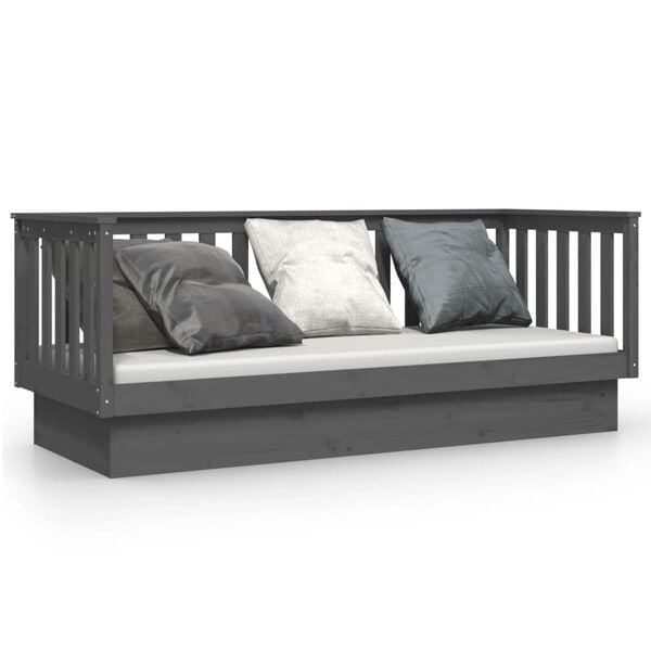 Vidaxl Tagesbett aus Kiefernholz 75x190 cm Grau - 34% Rabatt - Ausgepackt