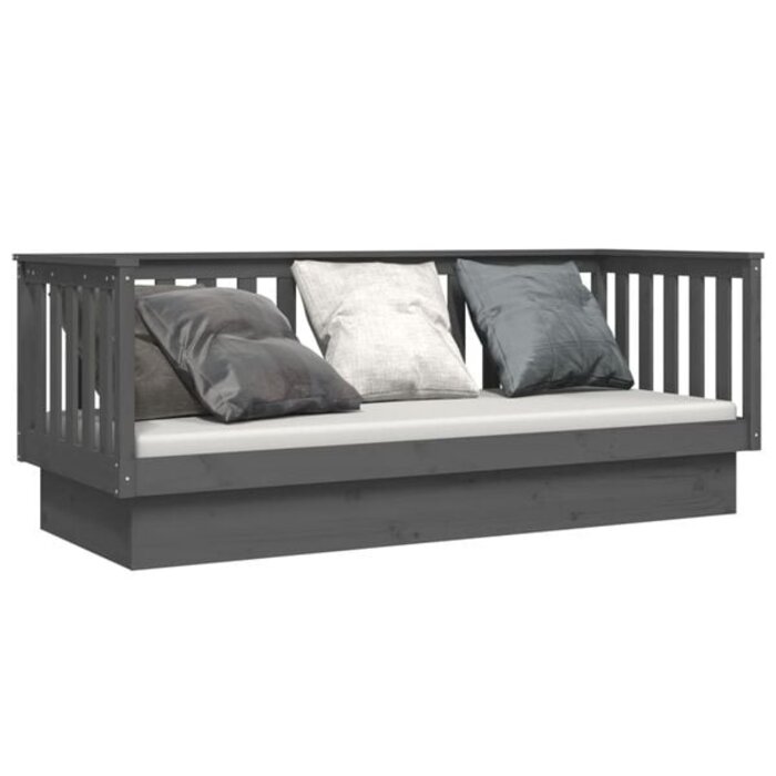 Vidaxl Tagesbett aus Kiefernholz 75x190 cm Grau - 34% Rabatt - Ausgepackt