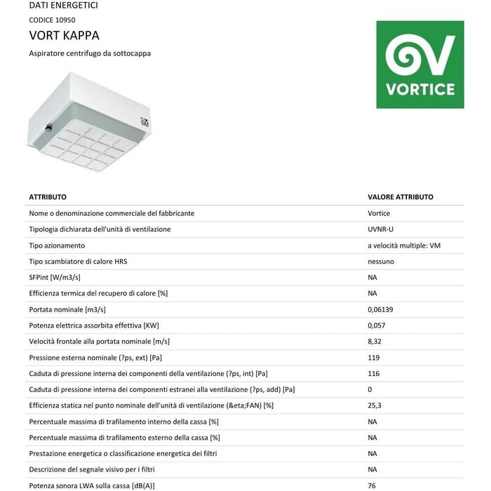 Wandventilator Kappa 270 m³/h, 90 Watt - 35% Rabatt