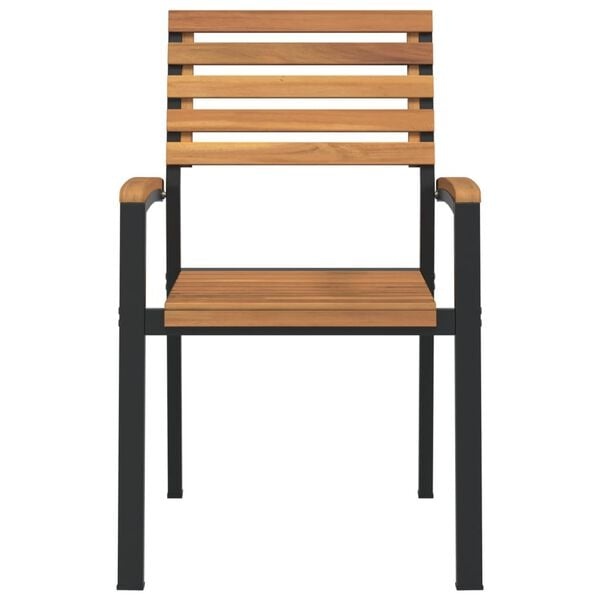 Vidaxl Stapelbare Gartenstühle aus Akazienholz & Metall - 35% Rabatt