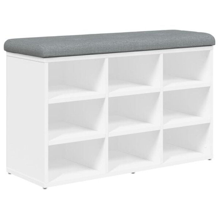 Schuhbank mit Polstersitz Weiß 82x32x50 cm - 34% Rabatt